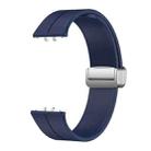 For Samsung Galaxy Fit 3 Magnetic Fold Silver Buckle Silicone Watch Band(Blue) - 2