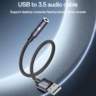 Yesido YAU46 USB to 3.5mm Aluminum Alloy Audio Adapter(Black) - 2