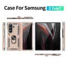 For Samsung Galaxy Z Fold7 5G Shockproof TPU + PC Phone Case with Holder(Gold) - 2