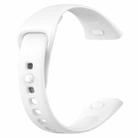 For Redmi Watch 3 xDfind Solid Color Silicone Watch Band, with Button(White) - 2