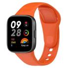 For Redmi Watch 3 xDfind Solid Color Silicone Watch Band, with Button(Orange) - 1