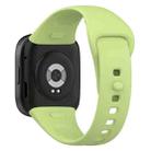 For Redmi Watch 3 xDfind Solid Color Silicone Watch Band, with Button(Lime Green) - 2