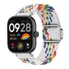 For Xiaomi Smart Band 9 Pro / Redmi Watch 5 Braided Loop Magnetic Buckle Watch Band(White Rainbow) - 1