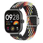 For Xiaomi Smart Band 9 Pro / Redmi Watch 5 Braided Loop Magnetic Buckle Watch Band(Black Rainbow) - 1