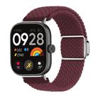 For Xiaomi Smart Band 9 Pro / Redmi Watch 5 Braided Loop Magnetic Buckle Watch Band(Wine Red) - 1