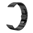 22mm xDfind Seven-bead Solid Stainless Steel Watch Band(Black) - 1
