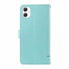 For Samsung Galaxy A07 5G Adorable Cat Embossed Pattern Flip Leather Phone Case(Green) - 3