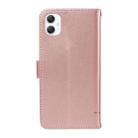 For Samsung Galaxy A07 5G Adorable Cat Embossed Pattern Flip Leather Phone Case(Rose Gold) - 3