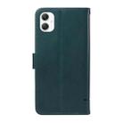 For Samsung Galaxy A07 5G Adorable Cat Embossed Pattern Flip Leather Phone Case(Dark Green) - 3