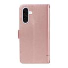 For Samsung Galaxy A36 5G / M56 5G Adorable Cat Embossed Pattern Flip Leather Phone Case(Rose Gold) - 3