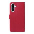 For Samsung Galaxy A36 5G / M56 5G Adorable Cat Embossed Pattern Flip Leather Phone Case(Red) - 3