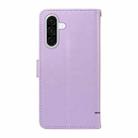For Samsung Galaxy A56 5G Adorable Cat Embossed Pattern Flip Leather Phone Case(Purple) - 3