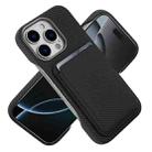 For iPhone 14 Carbon Fiber MagSafe Magnetic Card Holder Phone Case(Black) - 2