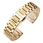 18mm xDfind Five-bead Solid Stainless Steel Butterfly Buckle Watch Band(Gold) - 1