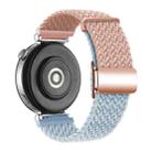 18mm Woven Splicing Color Magnetic Rose Gold Buckle Watch Band(Pink Sand Fog Blue) - 2
