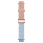 18mm Woven Splicing Color Magnetic Rose Gold Buckle Watch Band(Pink Sand Fog Blue) - 3