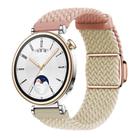 18mm Woven Splicing Color Magnetic Rose Gold Buckle Watch Band(Pink Sand Starlight) - 1