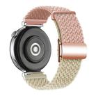 18mm Woven Splicing Color Magnetic Rose Gold Buckle Watch Band(Pink Sand Starlight) - 2