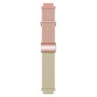 18mm Woven Splicing Color Magnetic Rose Gold Buckle Watch Band(Pink Sand Starlight) - 3