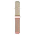 18mm Woven Splicing Color Magnetic Rose Gold Buckle Watch Band(Starlight Milk Tea) - 3