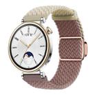 18mm Woven Splicing Color Magnetic Rose Gold Buckle Watch Band(Starlight Smoke Purple) - 1
