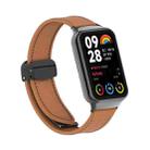 For Xiaomi Smart Band 9 Pro / Redmi Watch 5 Litchi Texture Magnetic Black Buckle Leather Watch Band(Brown) - 2