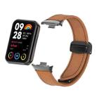 For Xiaomi Smart Band 9 Pro / Redmi Watch 5 Litchi Texture Magnetic Black Buckle Leather Watch Band(Brown) - 3