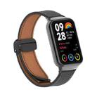 For Xiaomi Smart Band 9 Pro / Redmi Watch 5 Litchi Texture Magnetic Black Buckle Leather Watch Band(Black) - 2