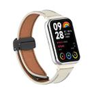 For Xiaomi Smart Band 9 Pro / Redmi Watch 5 Litchi Texture Magnetic Black Buckle Leather Watch Band(White) - 2