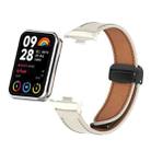 For Xiaomi Smart Band 9 Pro / Redmi Watch 5 Litchi Texture Magnetic Black Buckle Leather Watch Band(White) - 3