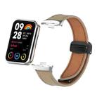 For Xiaomi Smart Band 9 Pro / Redmi Watch 5 Litchi Texture Magnetic Black Buckle Leather Watch Band(Coffee Color) - 3