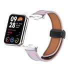 For Xiaomi Smart Band 9 Pro / Redmi Watch 5 Litchi Texture Magnetic Black Buckle Leather Watch Band(Purple) - 3
