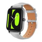 20mm For Xiaomi Haylou RS4 Plus LS11 / LS12 xDfind Flat Head Black Shark Fine Grain Leather Watch Band(Grey) - 1