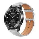22mm For Xiaomi Watch S3/2 Pro/S2/S1 xDfind Flat Head Black Shark Fine Grain Leather Watch Band(Grey) - 1