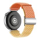 18mm Woven Splicing Color Magnetic Silver Buckle Watch Band(Orange Yellow) - 2