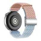 18mm Woven Splicing Color Magnetic Silver Buckle Watch Band(Pink Sand Fog Blue) - 2