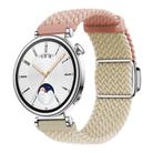 18mm Woven Splicing Color Magnetic Silver Buckle Watch Band(Pink Sand Starlight) - 1