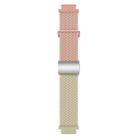 18mm Woven Splicing Color Magnetic Silver Buckle Watch Band(Pink Sand Starlight) - 3