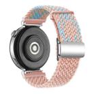18mm Woven Splicing Color Magnetic Silver Buckle Watch Band(Blue Pink Sand) - 2