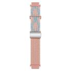 18mm Woven Splicing Color Magnetic Silver Buckle Watch Band(Blue Pink Sand) - 3