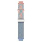 18mm Woven Splicing Color Magnetic Silver Buckle Watch Band(Blue Pink Rock Blue) - 3