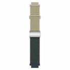 18mm Woven Splicing Color Magnetic Silver Buckle Watch Band(Beige Deep Blue) - 3