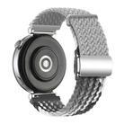 18mm Woven Splicing Color Magnetic Silver Buckle Watch Band(Light Grey Dark Chocolate) - 2
