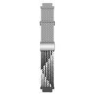 18mm Woven Splicing Color Magnetic Silver Buckle Watch Band(Light Grey Dark Chocolate) - 3