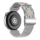 18mm Woven Splicing Color Magnetic Silver Buckle Watch Band(Coral Light Grey) - 2