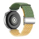 18mm Woven Splicing Color Magnetic Silver Buckle Watch Band(Cactus Yellow) - 2