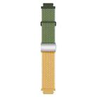 18mm Woven Splicing Color Magnetic Silver Buckle Watch Band(Cactus Yellow) - 3