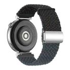 18mm Woven Splicing Color Magnetic Silver Buckle Watch Band(Colorful Black Deep Blue) - 2