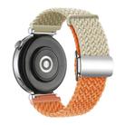 18mm Woven Splicing Color Magnetic Silver Buckle Watch Band(Starlight Orange) - 2