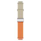 18mm Woven Splicing Color Magnetic Silver Buckle Watch Band(Starlight Orange) - 3